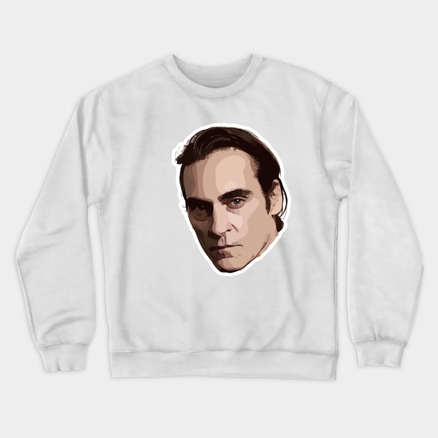 Joaquin Phoenix Vector Art Crewneck Sweatshirt by Playful Creatives